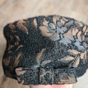 Vintage 60s Jackie O Style Floral Carpet Bag Pillbox Hat Union Label MCM Retro.